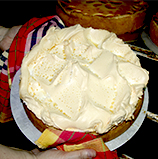 Käsekuchen mit Birne und Baiser